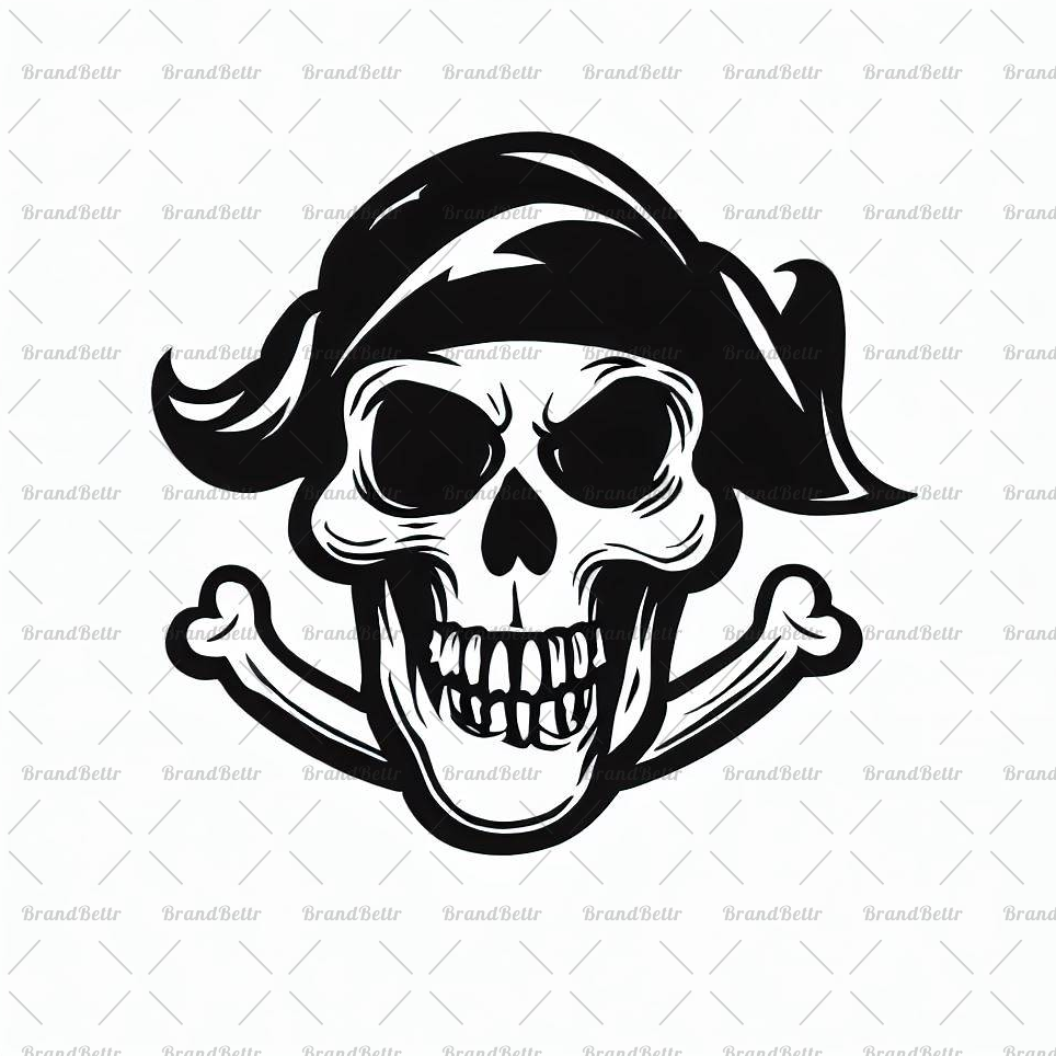 Piratenschädel und gekreuzte Knochen